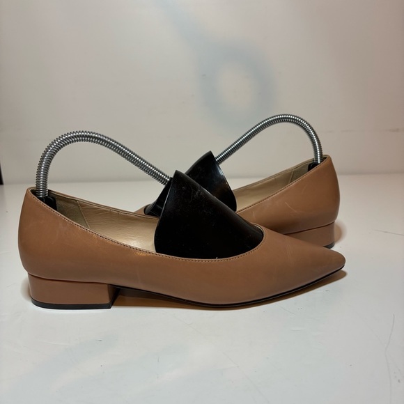 Cole Haan Women’s Vesta Skimmer Pointed Toe Tan Beige Leather Flats Size 8B - Picture 4 of 10